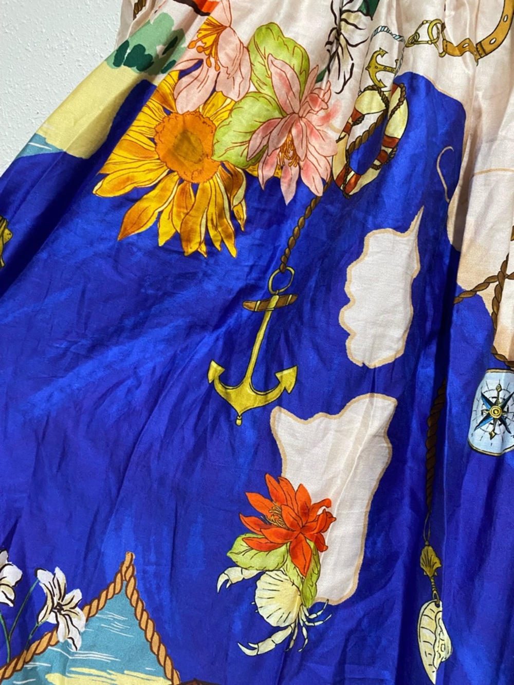 ANTONIO MELANI Tropical Print Midi Skirt A-29 - Picture 4 of 9